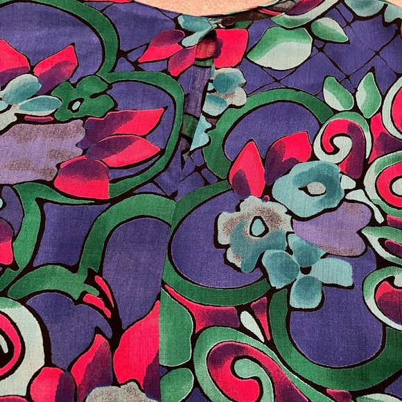 [14] Vintage Cimone Multicoloured Floral Blouse - Picture 8 of 9